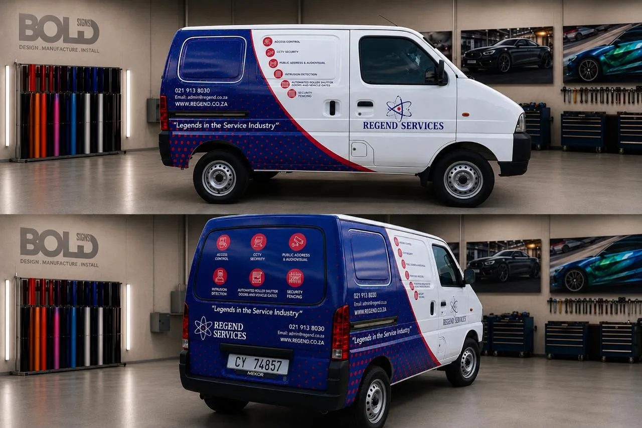 Regend Services van vehicle wrap by Bold Signs